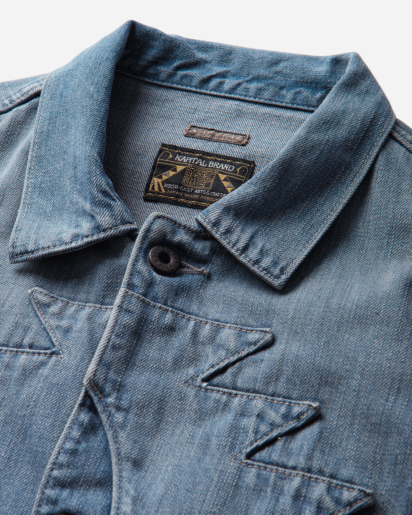 KAPITAL 12Oz Denim Std Thunderbird Jkt (Pro) Washed Indigo Coats and Jackets Denim Jackets K2504LJ176 PRO
