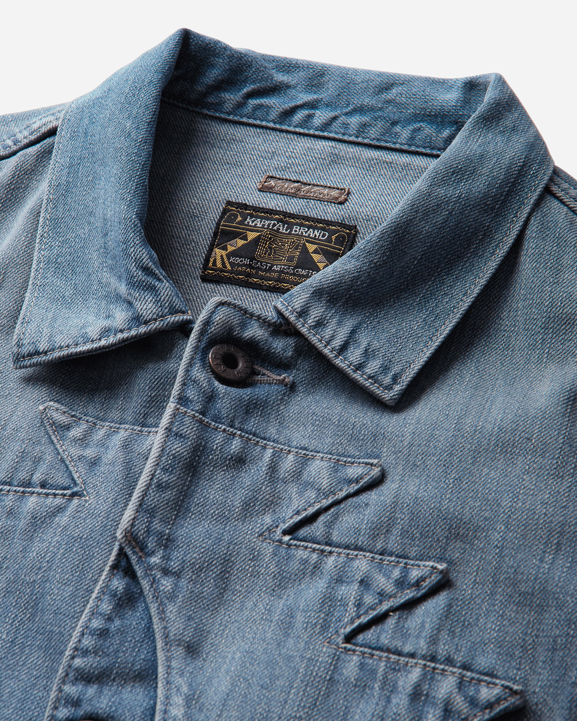 KAPITAL 12Oz Denim Std Thunderbird Jkt (Pro) Washed Indigo Coats and Jackets Denim Jackets K2504LJ176 PRO