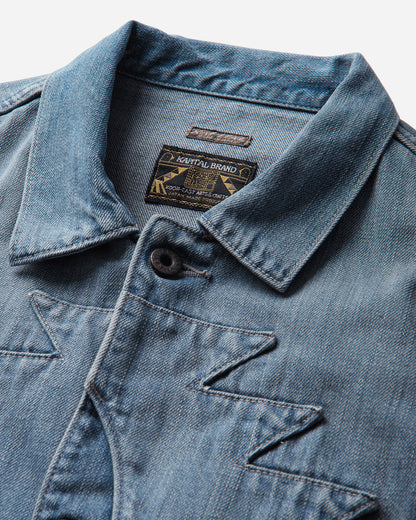 KAPITAL 12Oz Denim Std Thunderbird Jkt (Pro) Washed Indigo Coats and Jackets Denim Jackets K2504LJ176 PRO