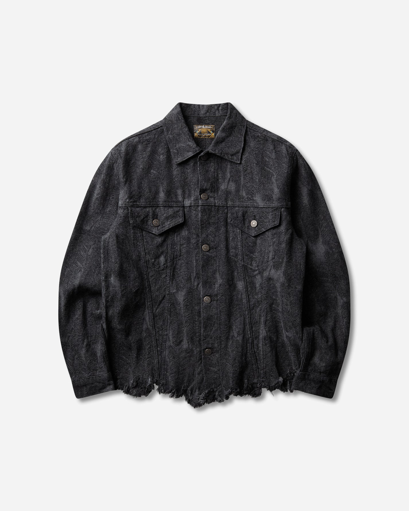 KAPITAL 12Oz Magpie Denim 3Rd Jkt Black - Black Coats and Jackets Denim Jackets K2503LJ024 BLKXBLK