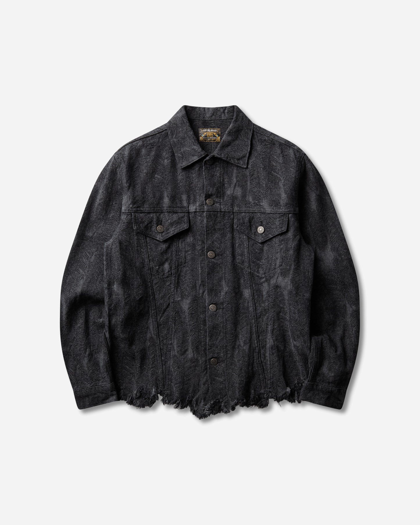 KAPITAL 12Oz Magpie Denim 3Rd Jkt Black - Black Coats and Jackets Denim Jackets K2503LJ024 BLKXBLK