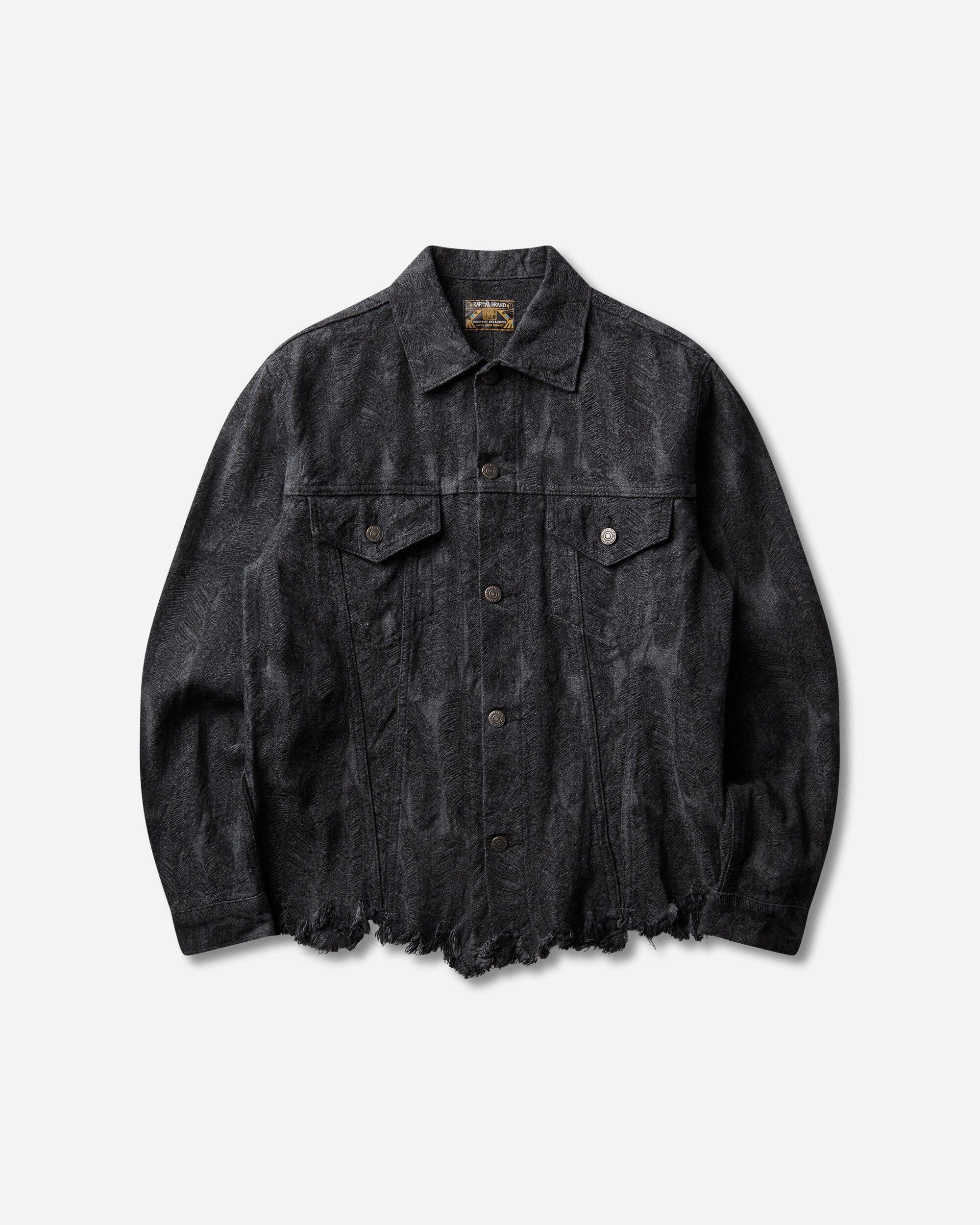 KAPITAL 12Oz Magpie Denim 3Rd Jkt Black - Black Coats and Jackets Denim Jackets K2503LJ024 BLKXBLK