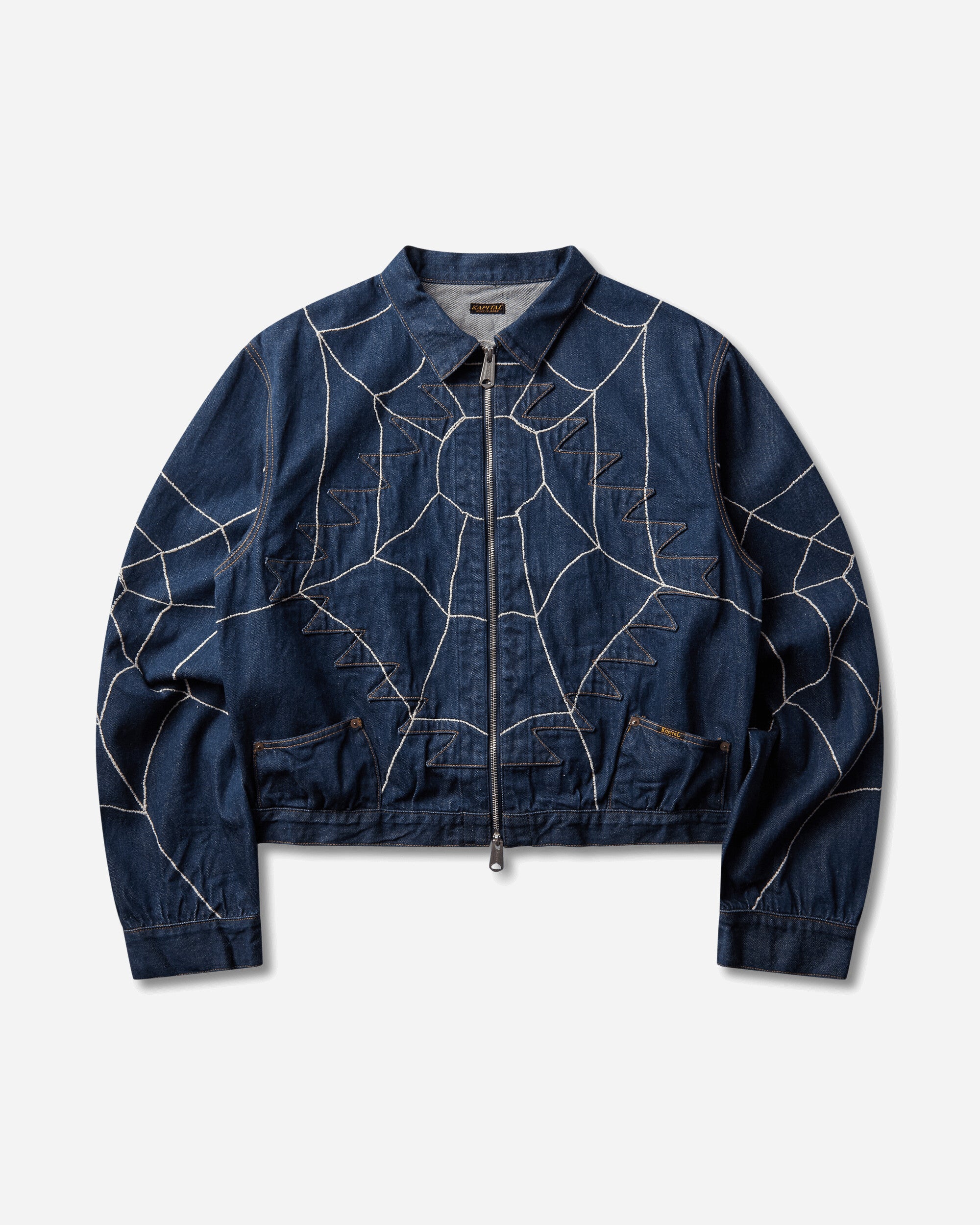 KAPITAL 13Oz Denim Std Thunderbird Blouson (Kountry Dream Catch Remake) Indigo Coats and Jackets Denim Jackets K2504LJ179 IDG