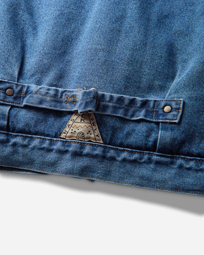 KAPITAL Oz Broken Denim Boa Fleece Thunderbird Jkt Pro Coats and Jackets Denim Jackets K2511LJ170 PRO