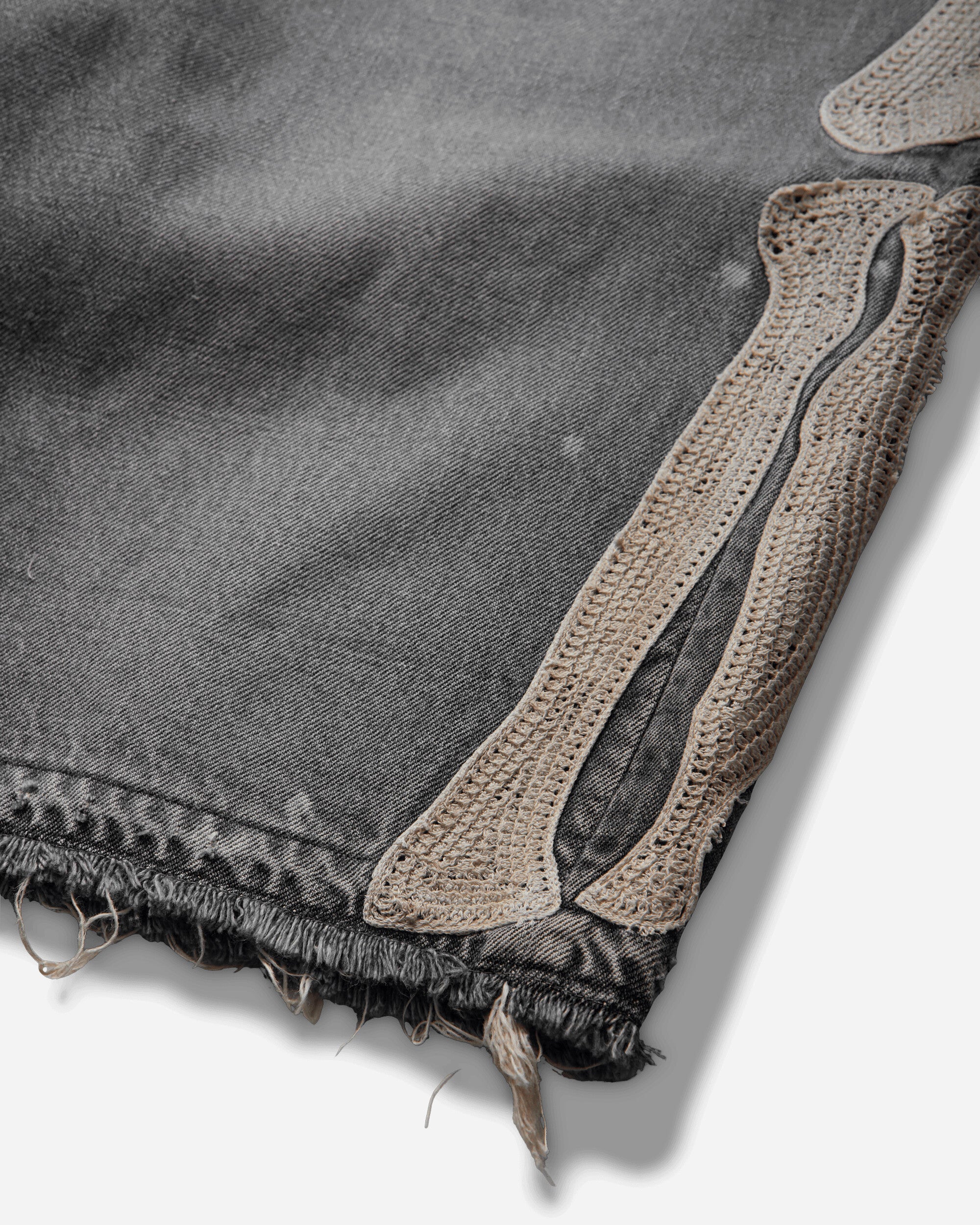 KAPITAL 14Oz Black Denim 5P Shorts (Bone) Na Black Shorts Denim Short EK-1449SPA BLACK