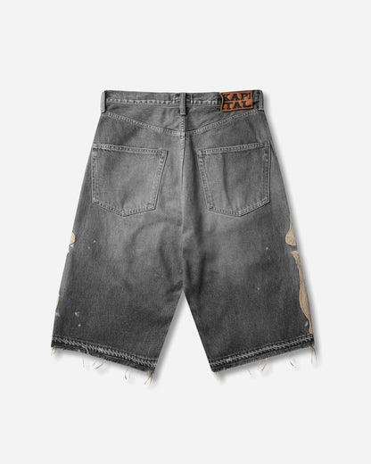 KAPITAL 14Oz Black Denim 5P Shorts (Bone) Na Black Shorts Denim Short EK-1449SPA BLACK