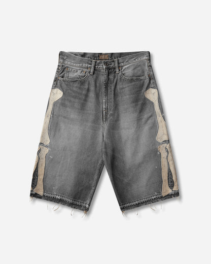 KAPITAL 14Oz Black Denim 5P Shorts (Bone) Na Black Shorts Denim Short EK-1449SPA BLACK