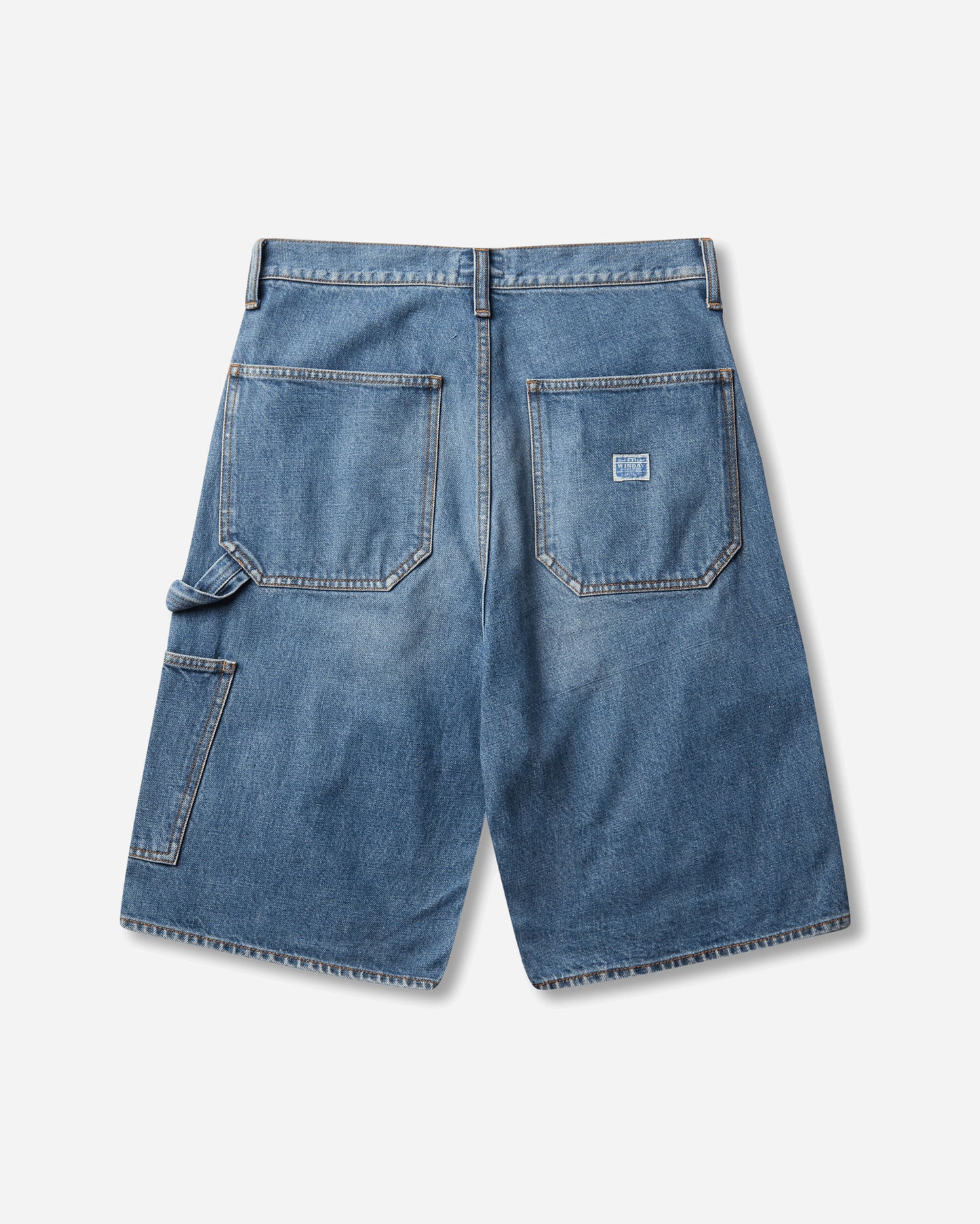 KAPITAL 14Oz Denim Shorts (Studs Remake) Washed Indigo Shorts Denim Short EK-1626SP PRO