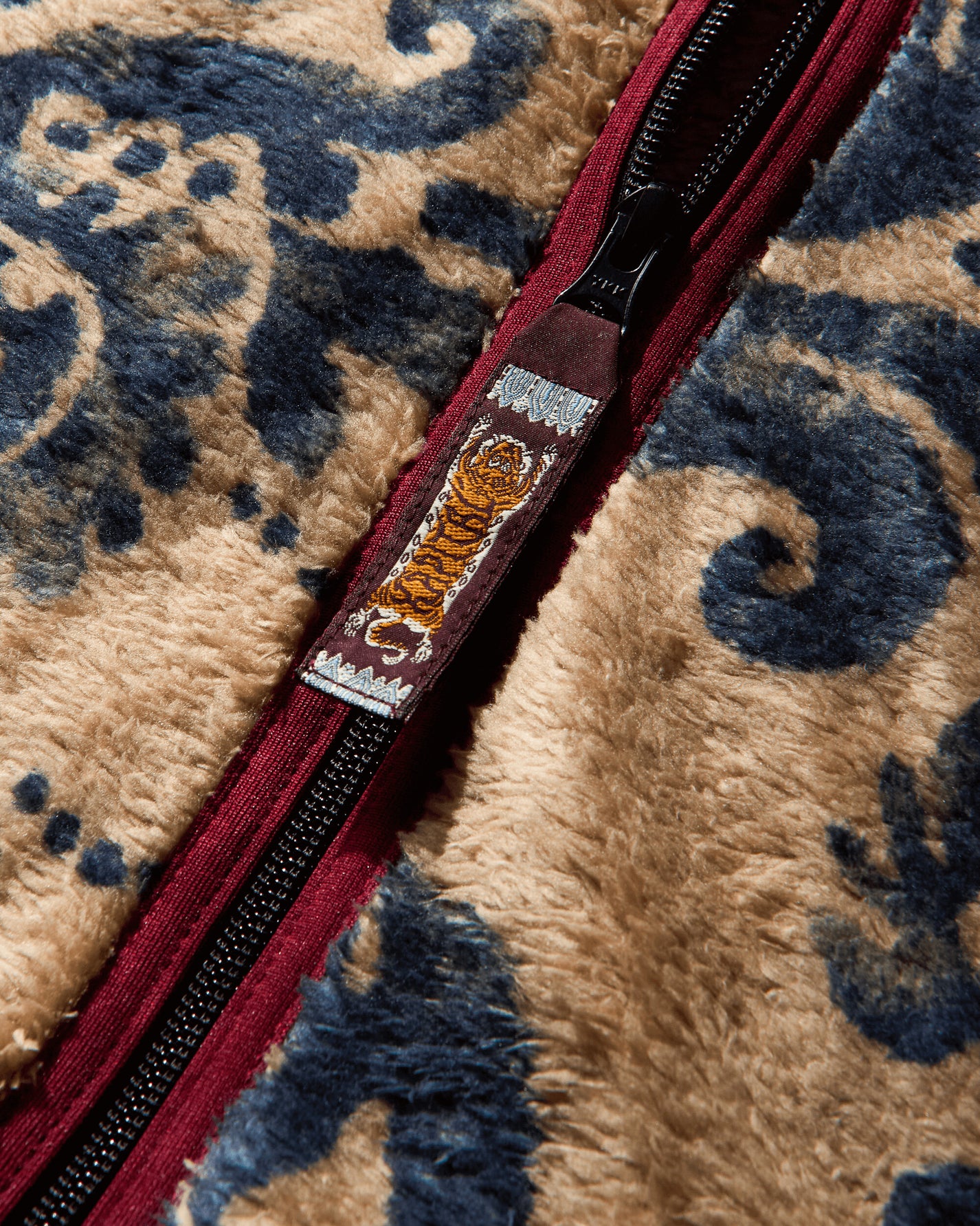 KAPITAL Damask Fleece Zip Blouson Beige Sweatshirts Fleece EK-1530LCA BEIGE