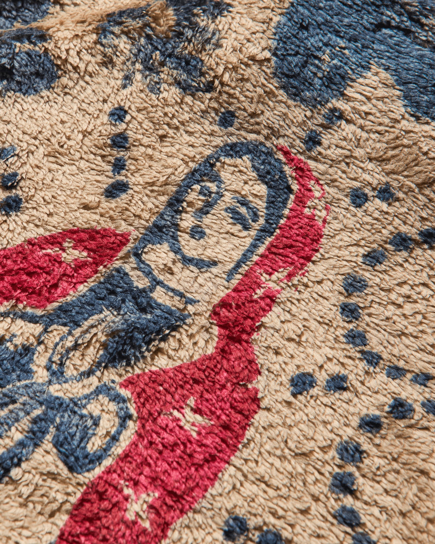 KAPITAL Damask Fleece Zip Blouson Beige Sweatshirts Fleece EK-1530LCA BEIGE