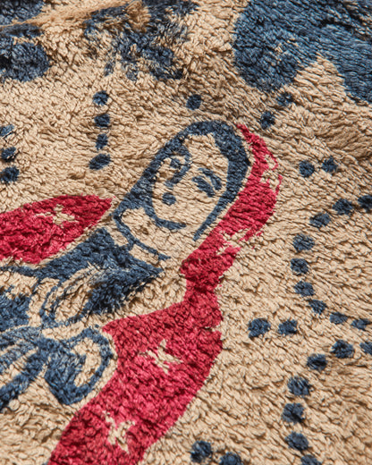 KAPITAL Damask Fleece Zip Blouson Beige Sweatshirts Fleece EK-1530LCA BEIGE