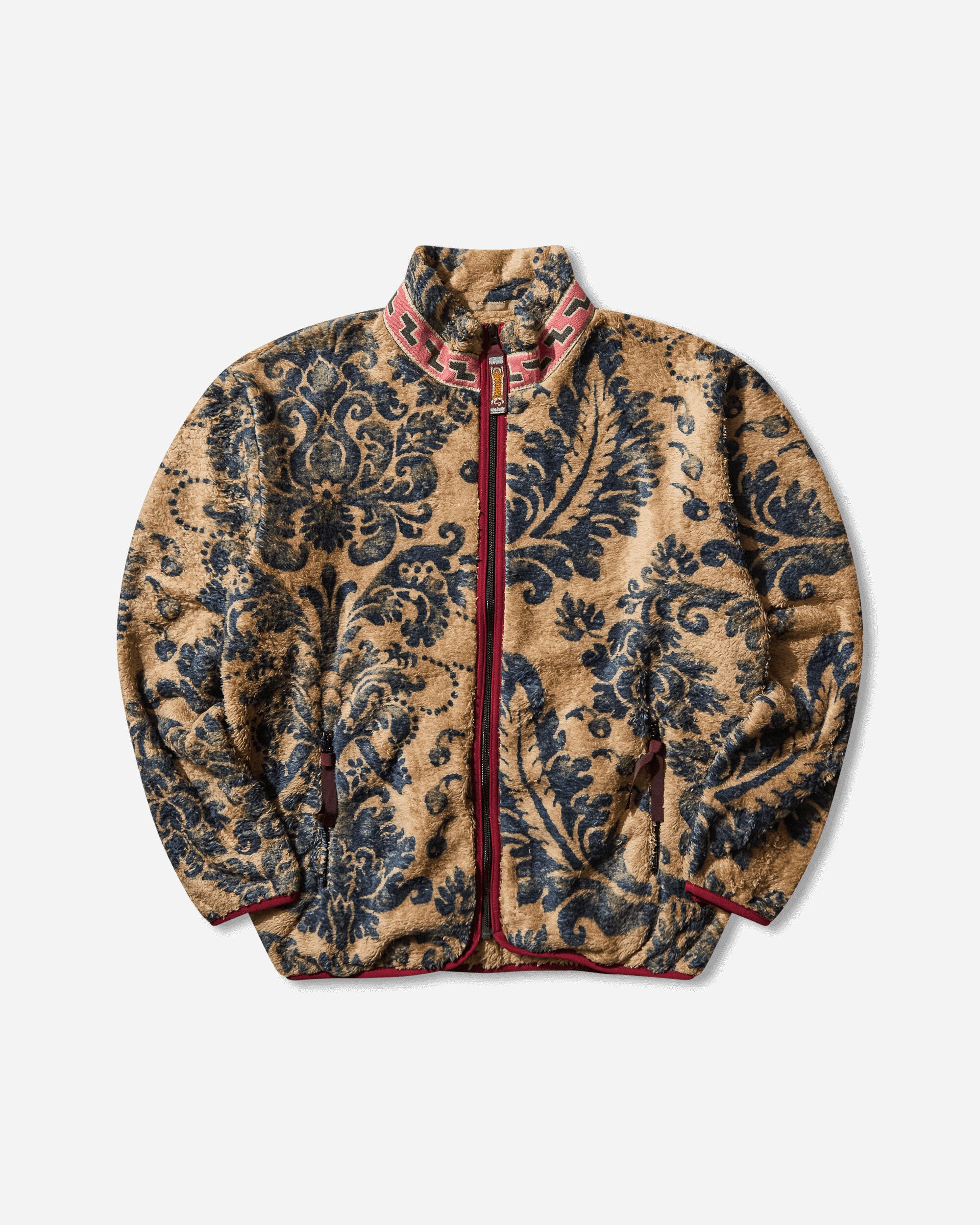 KAPITAL Damask Fleece Zip Blouson Beige Sweatshirts Fleece EK-1530LCA BEIGE