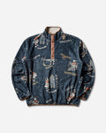 KAPITAL Kountry Calendar Fleece Pullover Navy Sweatshirts Fleece EK-1342LC NAVY