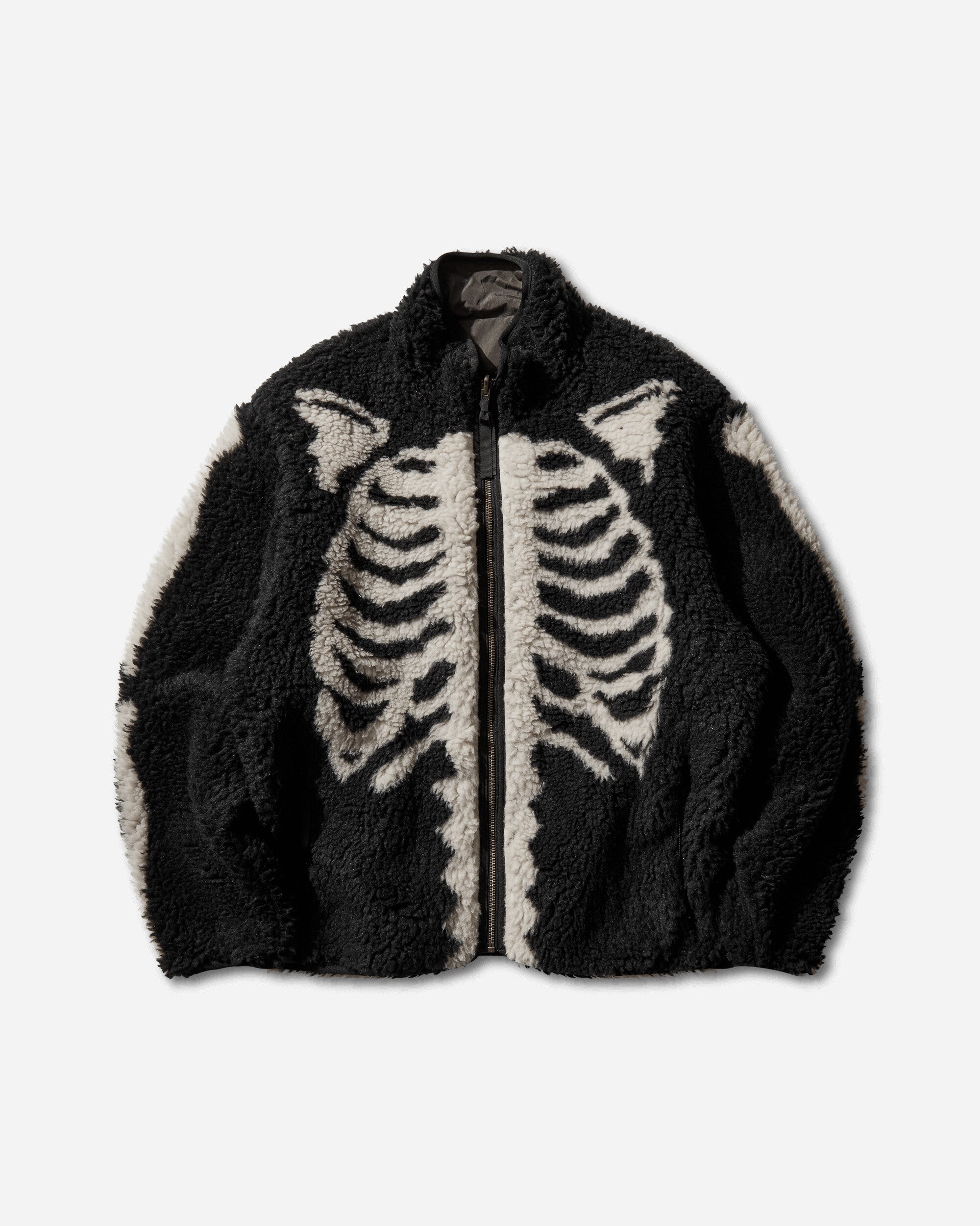 KAPITAL Bone Boa Fleece Reversible Blouson Black Coats and Jackets Fleece Jackets K2412LJ146 BLACK