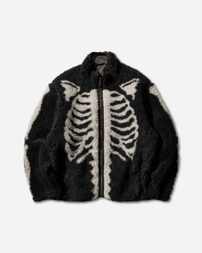 KAPITAL Bone Boa Fleece Reversible Blouson Black Coats and Jackets Fleece Jackets K2412LJ146 BLACK