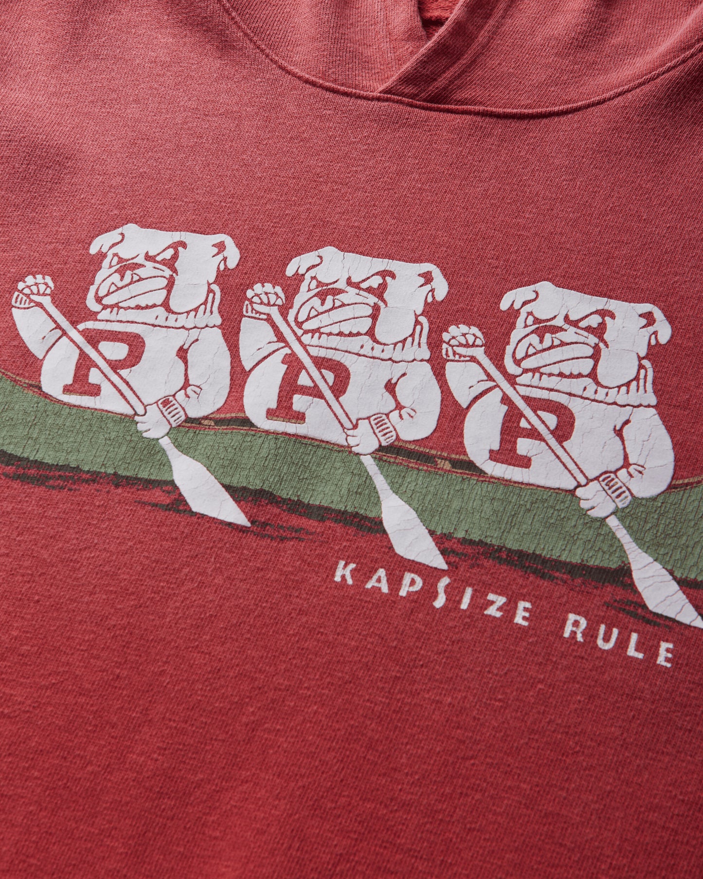 KAPITAL Swt Knit Hoodie ("P" Bulldog) Red Sweatshirts Hoodies K2510LC097 RED