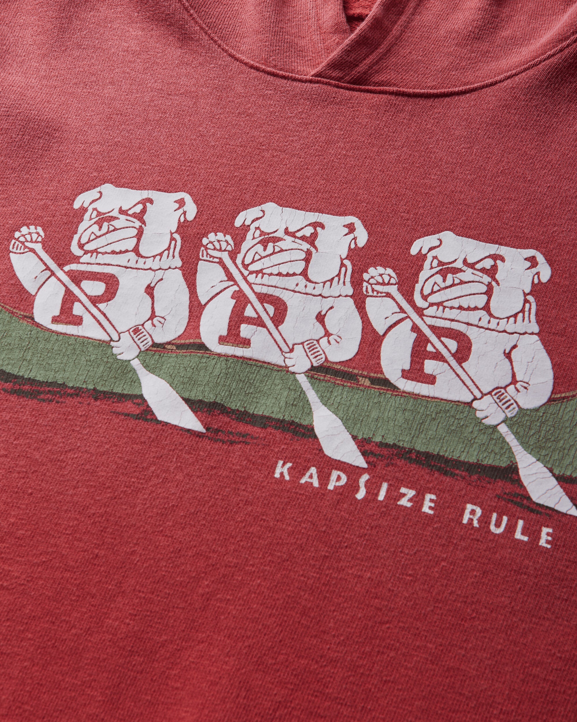 KAPITAL Swt Knit Hoodie ("P" Bulldog) Red Sweatshirts Hoodies K2510LC097 RED