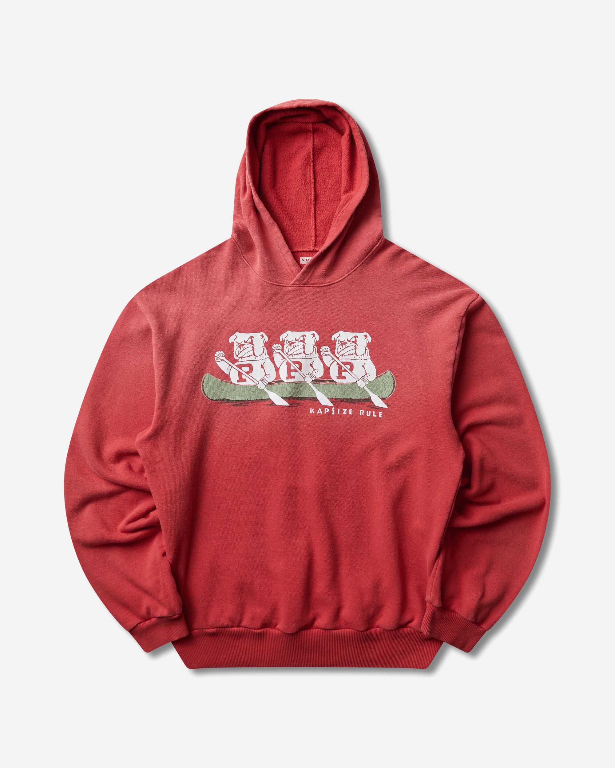 KAPITAL Swt Knit Hoodie ("P" Bulldog) Red Sweatshirts Hoodies K2510LC097 RED