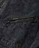 KAPITAL 14Oz Blkxblk Denim Bone Lining Reversible Zipup Work Jacket Black Coats and Jackets Jackets K2310LJ085 BLKXBLK