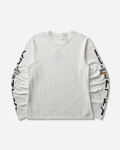 KAPITAL 20/-Jersey Crew Long Sleeve T (Peckish Kap) Pink T-Shirts Longsleeve K2503LC064 PINK