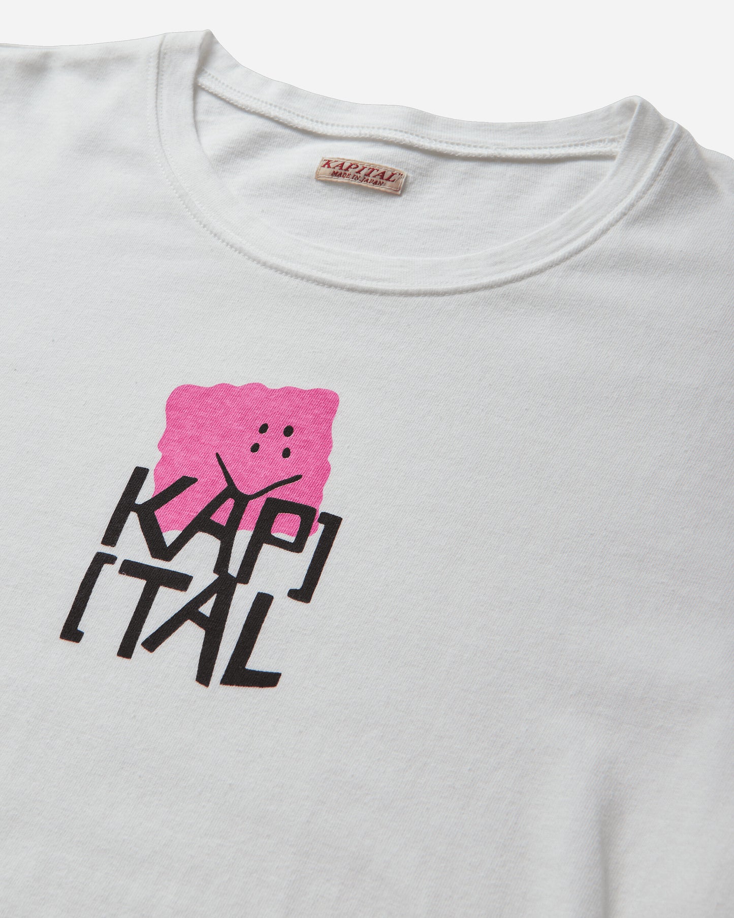 KAPITAL 20/-Jersey Crew Long Sleeve T (Peckish Kap) Pink T-Shirts Longsleeve K2503LC064 PINK