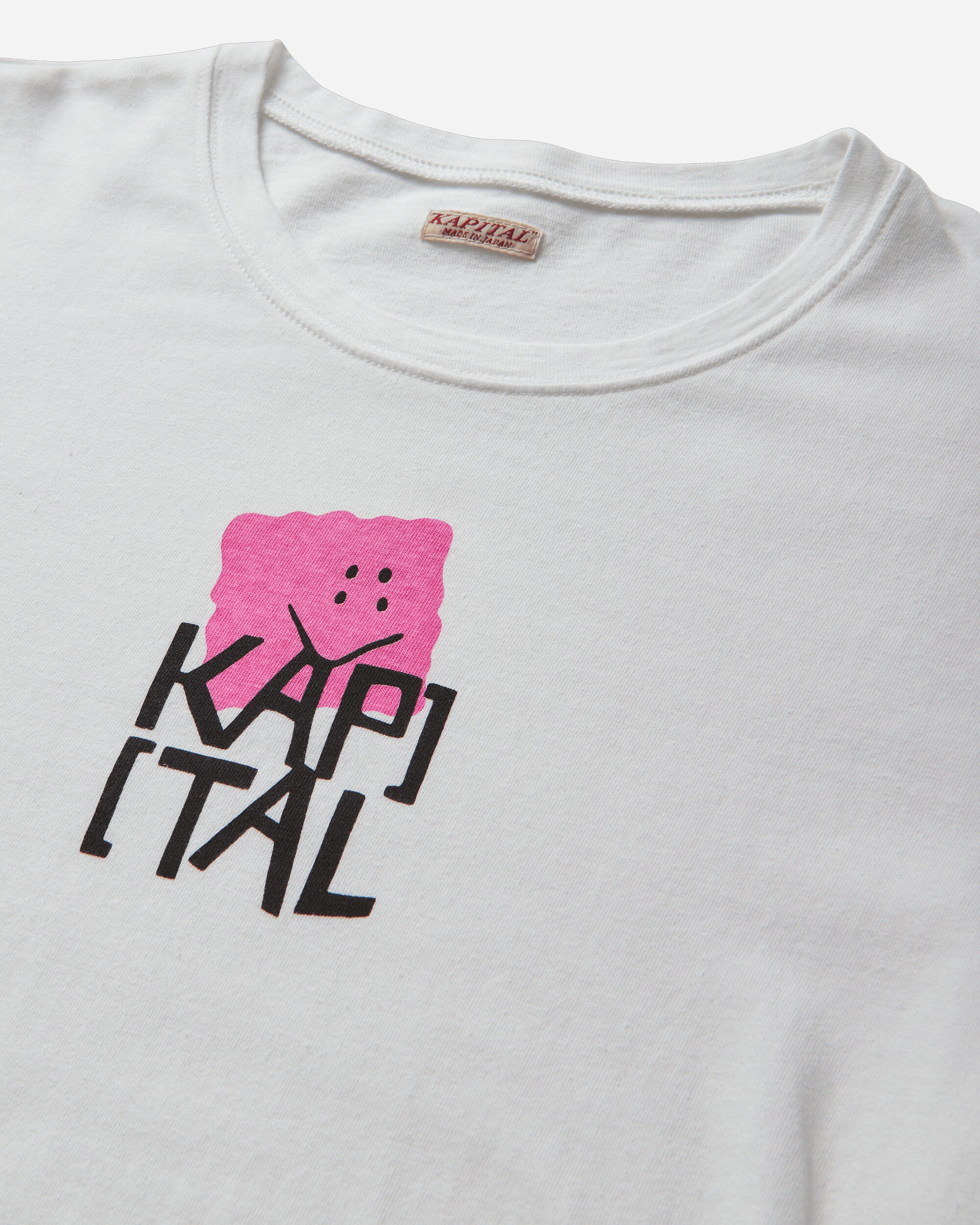 KAPITAL 20/-Jersey Crew Long Sleeve T (Peckish Kap) Pink T-Shirts Longsleeve K2503LC064 PINK