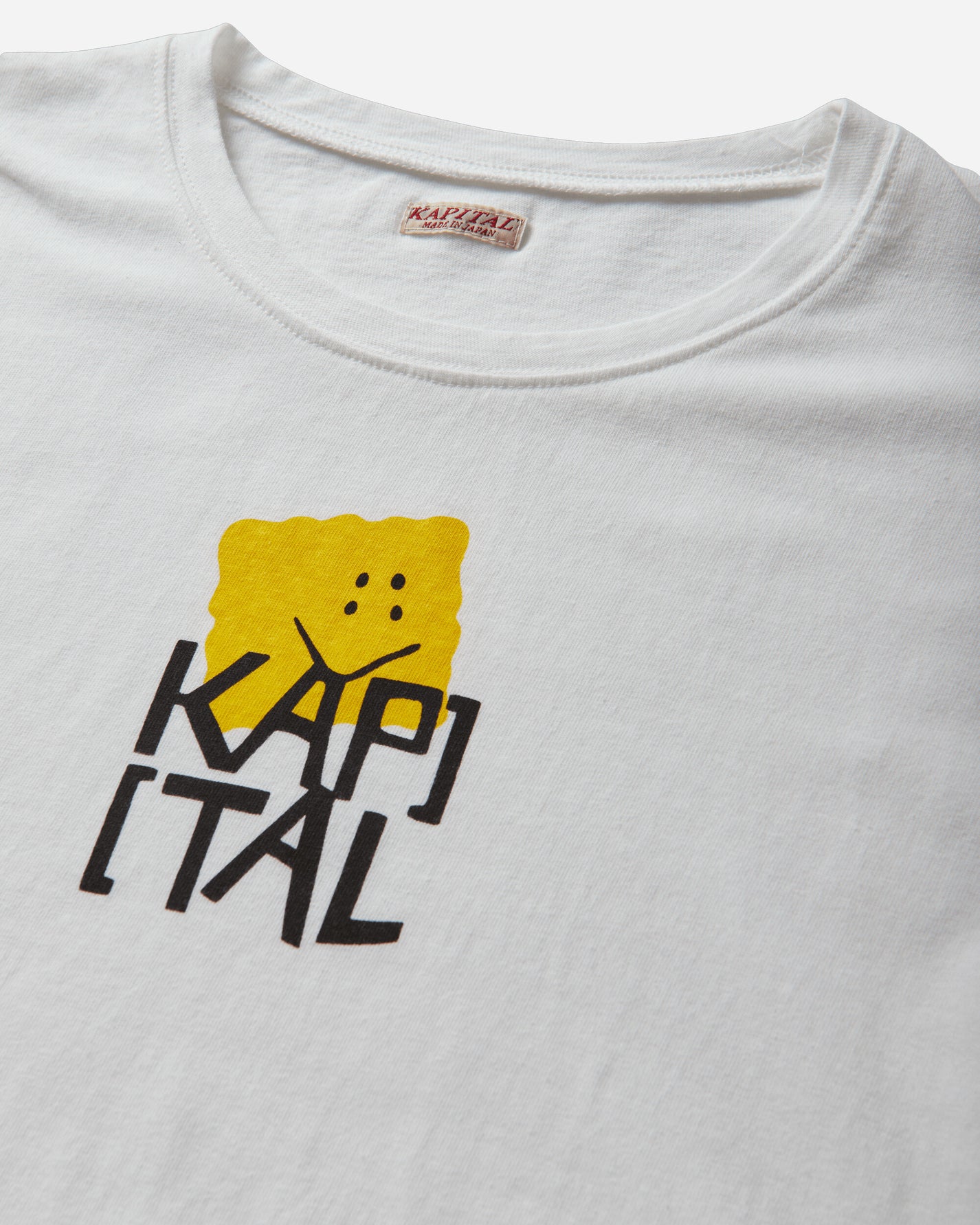 KAPITAL 20/-Jersey Crew Long Sleeve T (Peckish Kap) Yellow T-Shirts Longsleeve K2503LC064 YELLOW