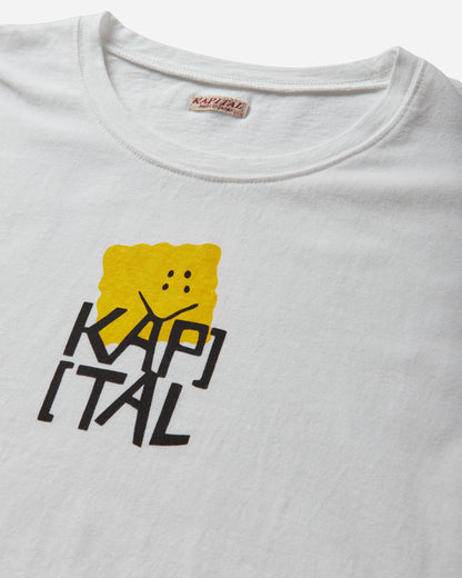 KAPITAL 20/-Jersey Crew Long Sleeve T (Peckish Kap) Yellow T-Shirts Longsleeve K2503LC064 YELLOW