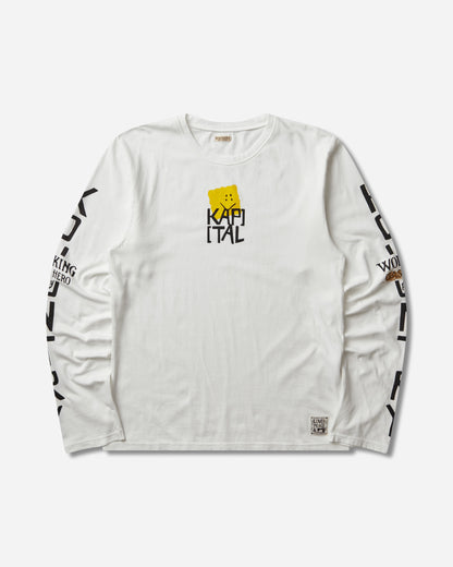 KAPITAL 20/-Jersey Crew Long Sleeve T (Peckish Kap) Yellow T-Shirts Longsleeve K2503LC064 YELLOW