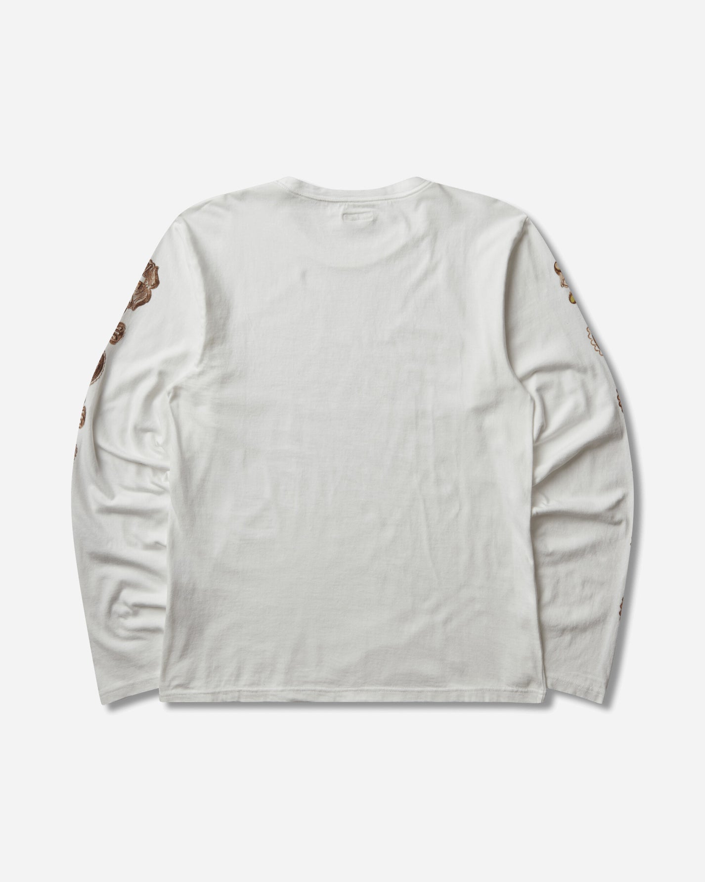 KAPITAL 20/-Jersey Long Sleeve Long Sleeve T (Concho Belt Sleeve) White T-Shirts Longsleeve K2508LC008 WHITE
