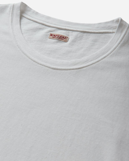 KAPITAL 20/-Jersey Long Sleeve Long Sleeve T (Concho Belt Sleeve) White T-Shirts Longsleeve K2508LC008 WHITE