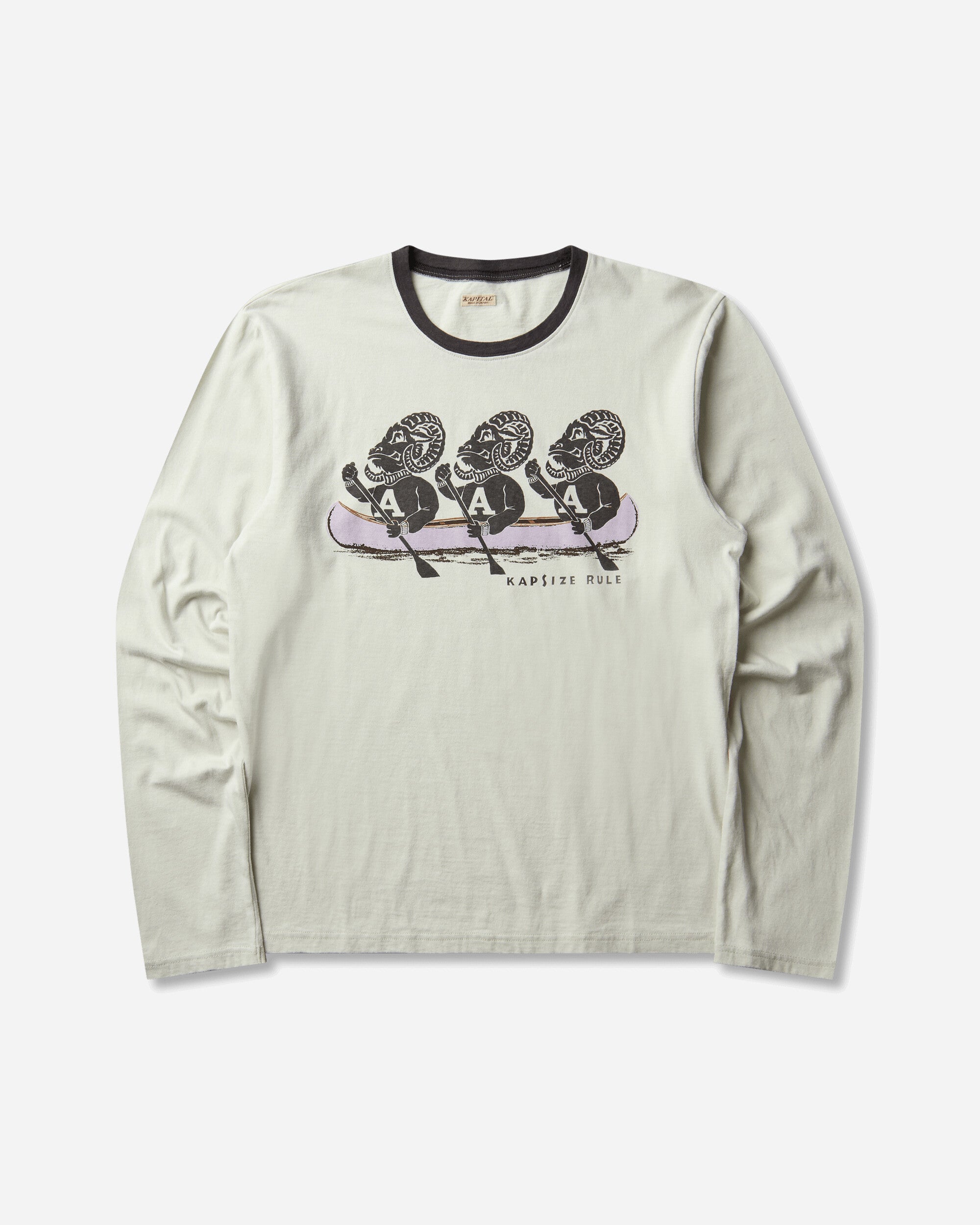KAPITAL 20/-Jersey Long Sleeve T ("A" Sheep) Gray T-Shirts Longsleeve K2509LC034 GRAY