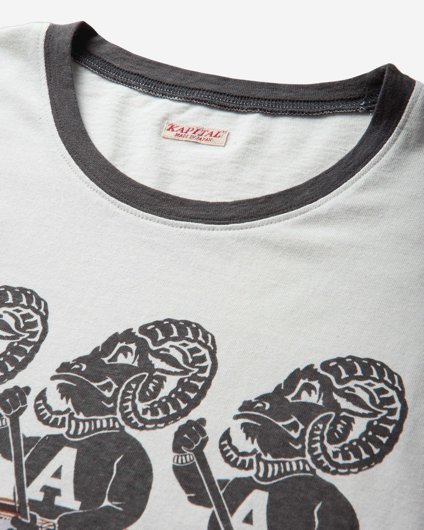 KAPITAL 20/-Jersey Long Sleeve T ("A" Sheep) Gray T-Shirts Longsleeve K2509LC034 GRAY