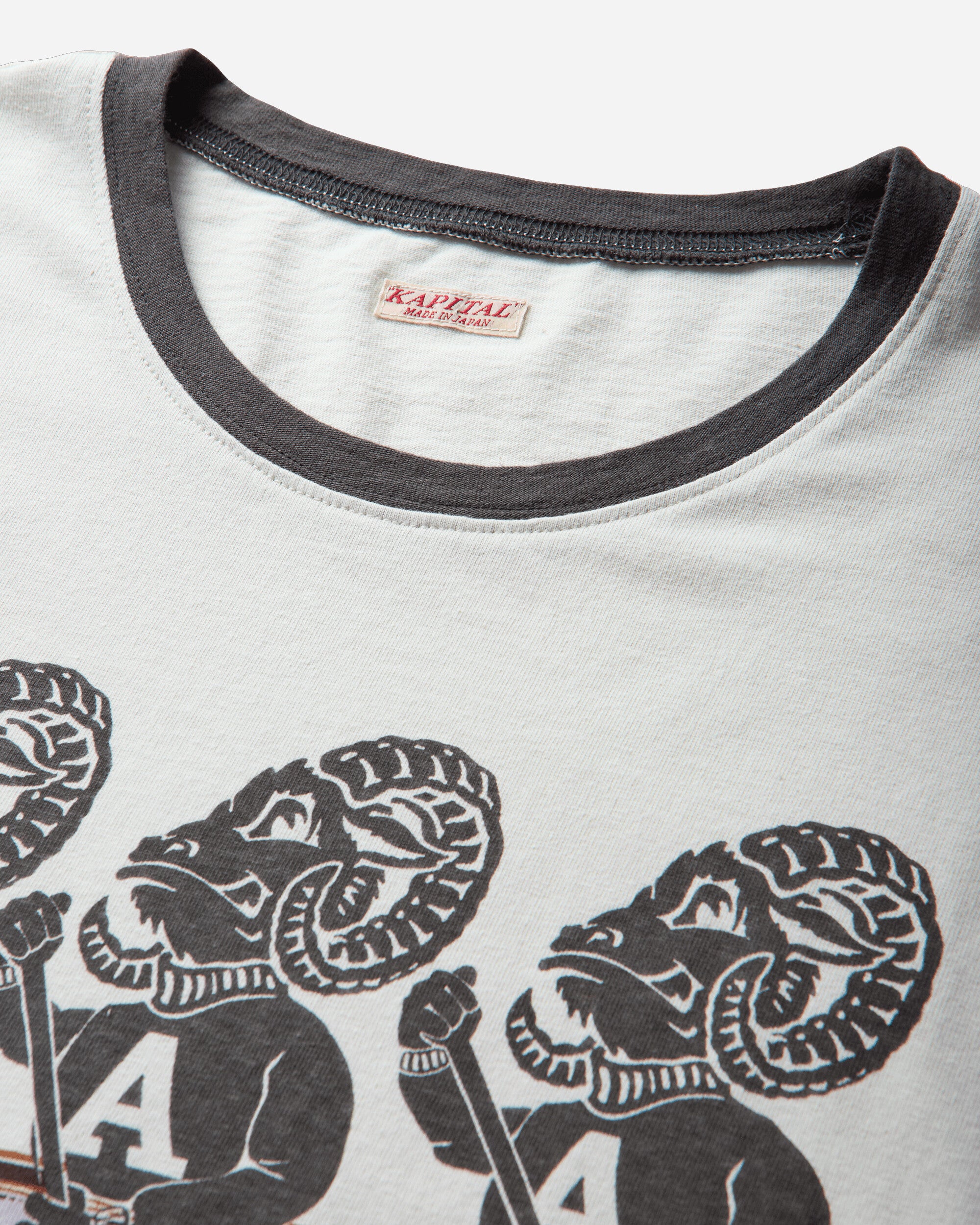 KAPITAL 20/-Jersey Long Sleeve T ("A" Sheep) Gray T-Shirts Longsleeve K2509LC034 GRAY
