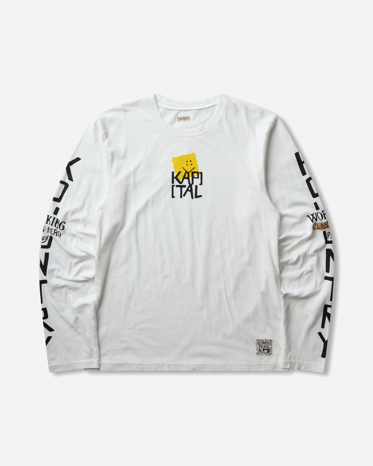 KAPITAL 20 Jersey Crew Longsleeve T Peckish Kap Yellow T-Shirts Longsleeve K2503SC064 YELLOW