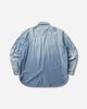 KAPITAL Chambray 2Tones Bone Patch Ventilator Workshirt Sax Shirts Longsleeve Shirt K2504LS142 SAX