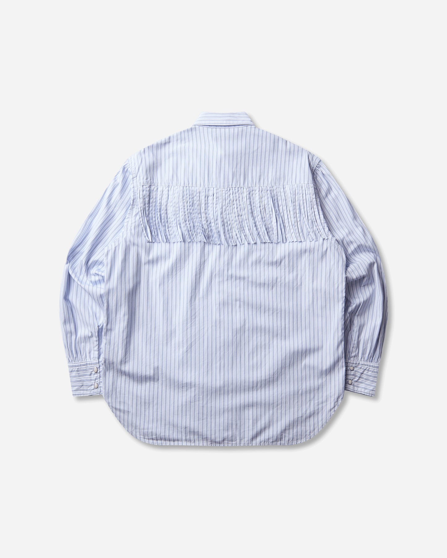 KAPITAL Cotton Stripe Fringed Husky Western Shirt Big Border Shirts Longsleeve Shirt K2503LS044 BIGBORDER