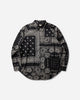 KAPITAL Gauze Rat Brand Bandanna Patchwork Raglan Shirt Black Shirts Longsleeve Shirt K2504LS148 BLACK