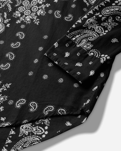KAPITAL Gauze Rat Brand Bandanna Patchwork Raglan Shirt Black Shirts Longsleeve Shirt K2504LS148 BLACK
