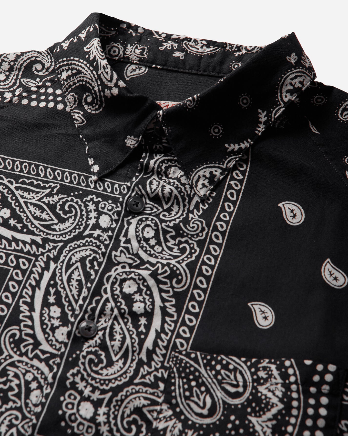 KAPITAL Gauze Rat Brand Bandanna Patchwork Raglan Shirt Black Shirts Longsleeve Shirt K2504LS148 BLACK