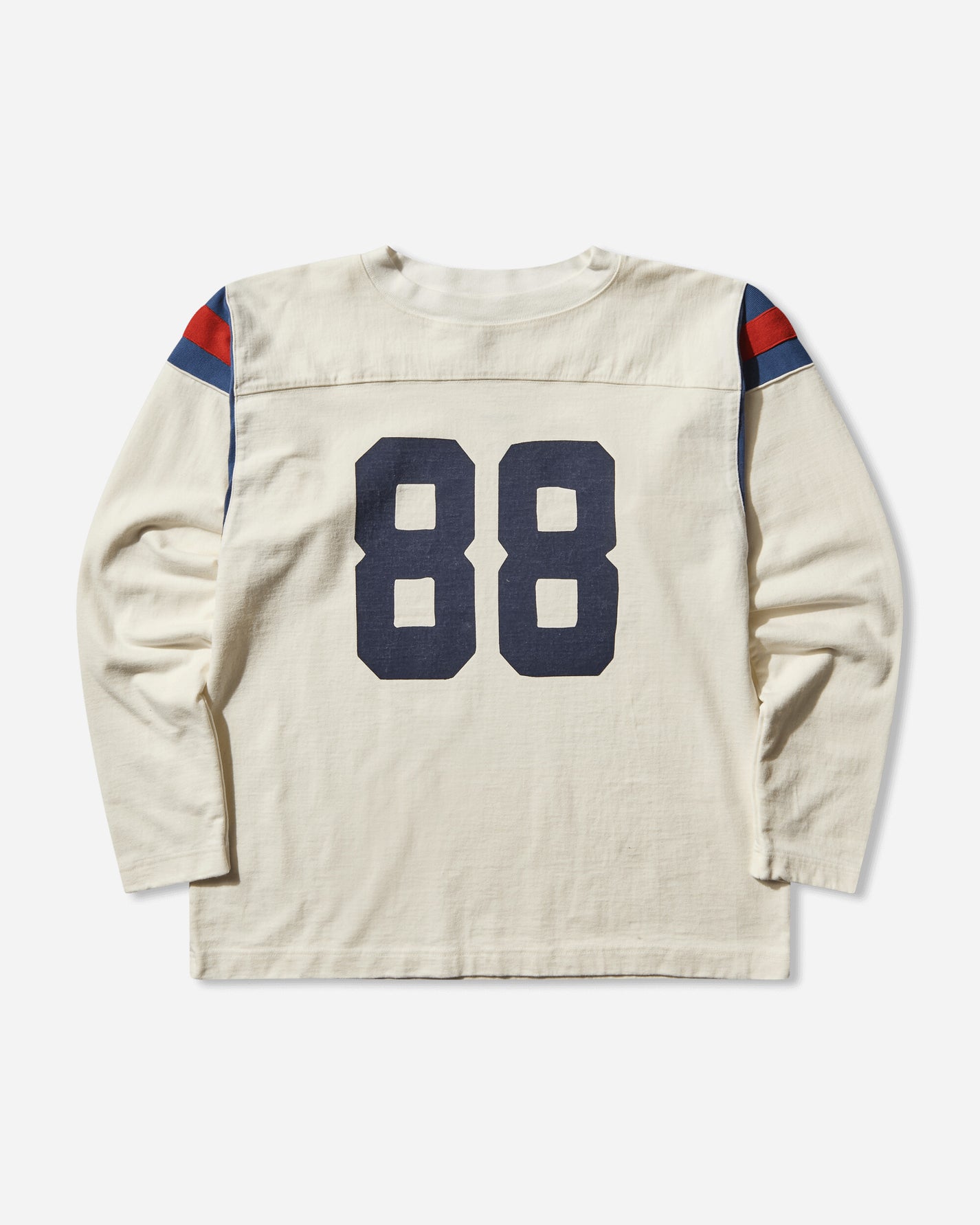 KAPITAL 16 Dense Jersey Elbowrip Football Tee #88 White T-Shirts Shortsleeve EK-1603LC WHITE
