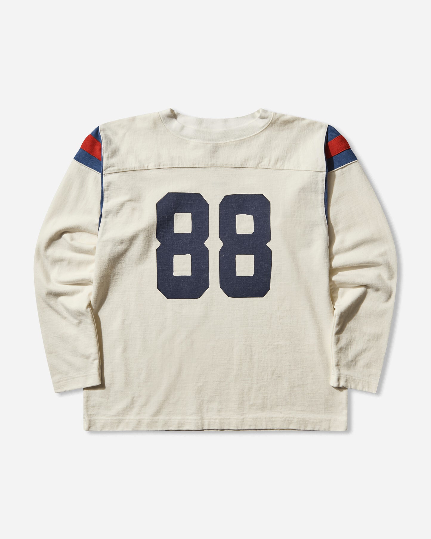 KAPITAL 16 Dense Jersey Elbowrip Football Tee #88 White T-Shirts Shortsleeve EK-1603LC WHITE