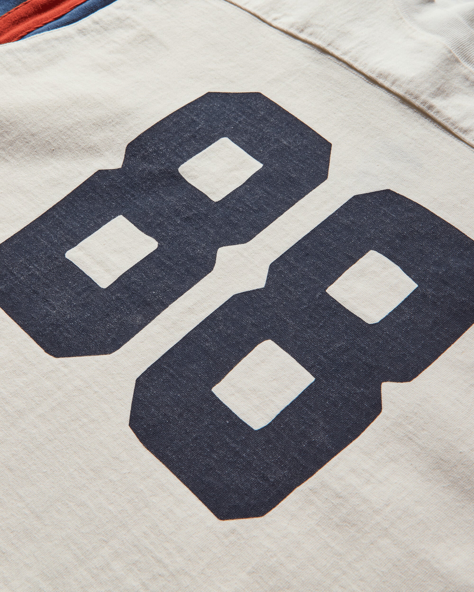 KAPITAL 16 Dense Jersey Elbowrip Football Tee #88 White T-Shirts Shortsleeve EK-1603LC WHITE