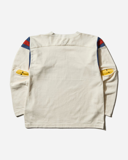 KAPITAL 16 Dense Jersey Elbowrip Football Tee #88 White T-Shirts Shortsleeve EK-1603LC WHITE