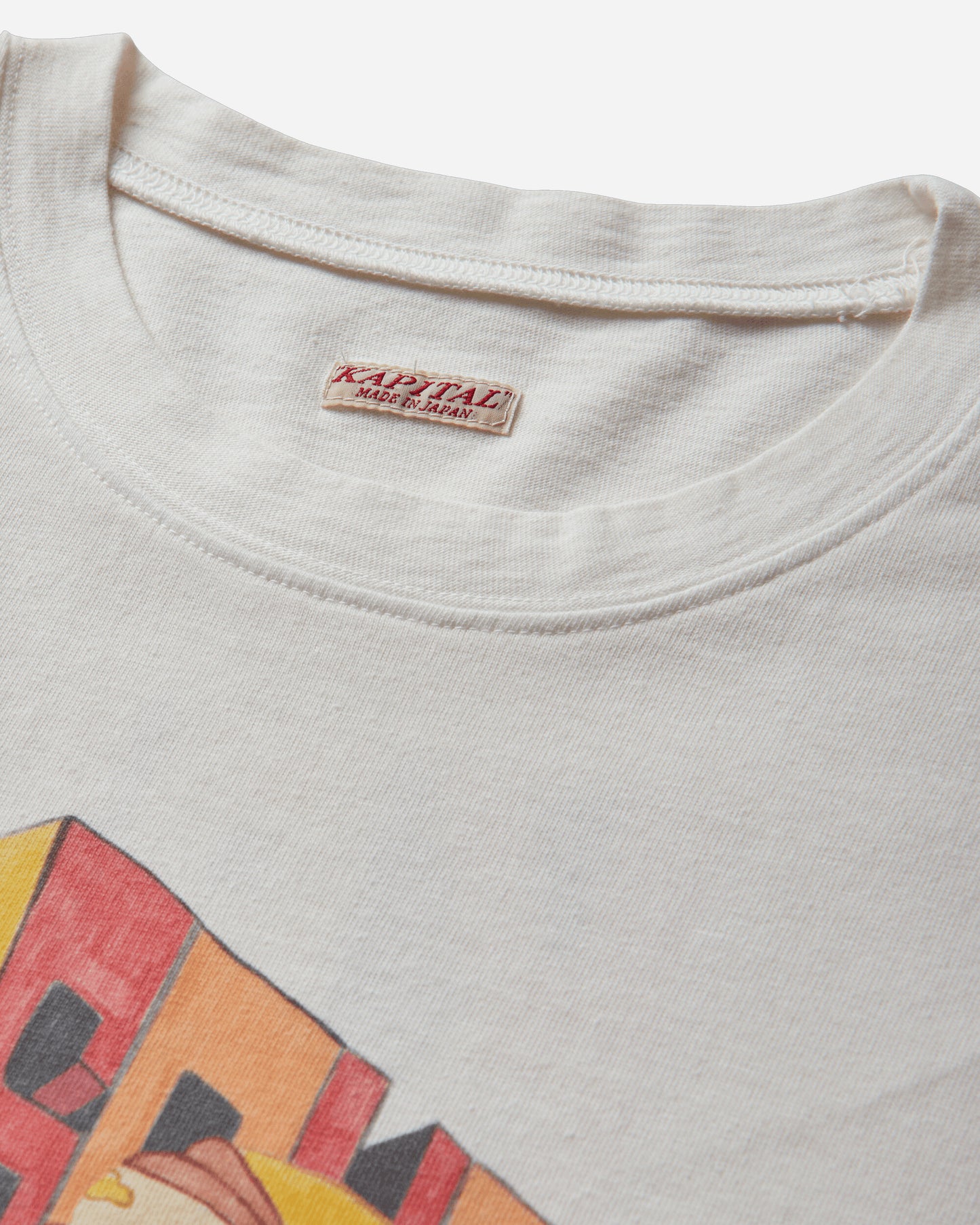 KAPITAL 20/-Jersey Crew T (Analog Piano Man) Ecru T-Shirts Shortsleeve K2503SC057 ECRU