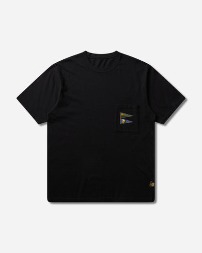 KAPITAL 20/-Jersey Pennant T (3Flags) Black T-Shirts Shortsleeve EK-1223SC BLACK