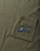 KAPITAL 20/-Jersey Pennant T (3Flags) Khaki T-Shirts Shortsleeve EK-1223SC KHAKI