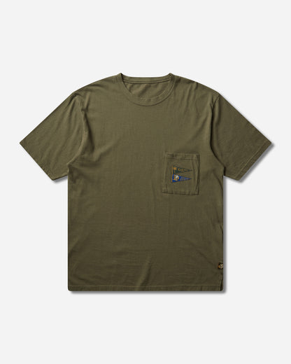 KAPITAL 20/-Jersey Pennant T (3Flags) Khaki T-Shirts Shortsleeve EK-1223SC KHAKI