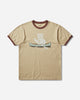 KAPITAL 20/-Jersey Ringer T ("T" Tiger) Beige T-Shirts Shortsleeve K2509SC062 BEIGE