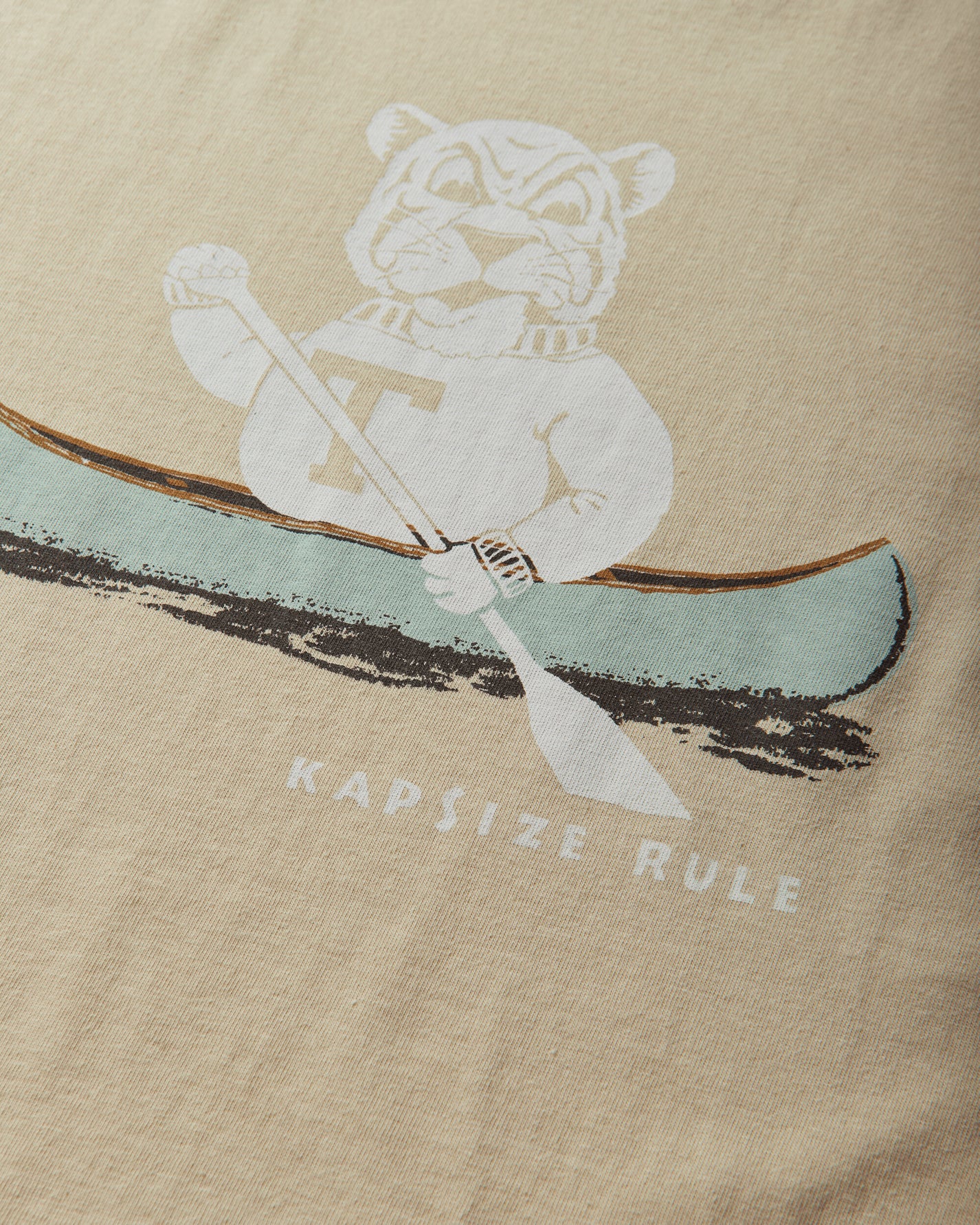 KAPITAL 20/-Jersey Ringer T ("T" Tiger) Beige T-Shirts Shortsleeve K2509SC062 BEIGE